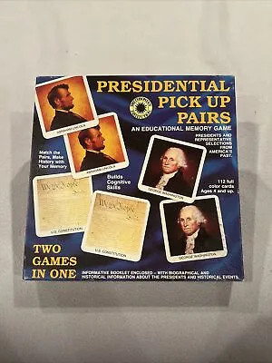 Vintage Presidential Pick Up Pairs Educational Memory Game 1989 Multiple Games!! • $11.99