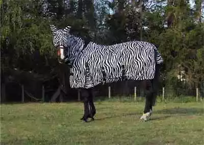 Zebra  MESH HORSE FLY RUG  FREE Face Mask Jump Combo Full Neck  Anti Rub Lining • £24.95