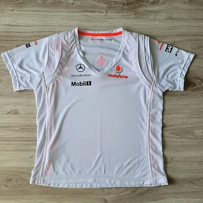 Vodafone McLaren Mercedes-Benz Women's Size L Team T-Shirt Formula 1 F1 White • $25