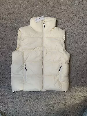 Iets Frans White Cream  Puffer Sleeveless Gilet Jacket Size Small Brand New • £25