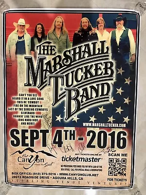 The Marshall Tucker Band Signed 2016 Long Hard Road Venue Poster • $249.99