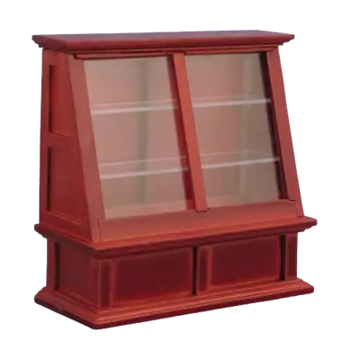 Dolls House Display Cabinet Case Mahogany Shop Fitting Store Furniture Miniature • $19.72