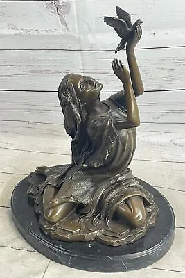 Hot Cast Bronze Sculpture: Native American Woman Embracing Nature By Milo Gift • $349.50