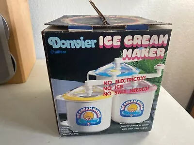 New Vintage Donvier Chillfast Ice Cream Maker - 1 Quart - Blue Open Box • $27.99