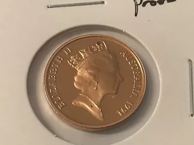 1991 Proof 1 And 2 Cent  Coin  The 2 Cents Has A Spot On Observe As Pictured • $16