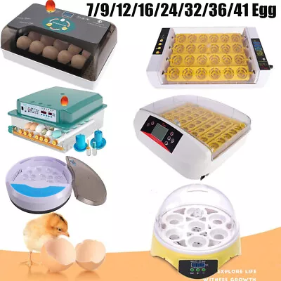 7/12/16/32/36/41 Eggs Incubator Digital Hatcher Bird Chicken Auto/Manual Turning • $29.69