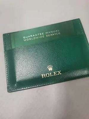 Authentic Green Leather Rolex Certificate Card Holder Leather Wallet • $80