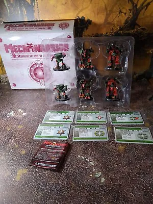 Mech Warrior Republic Of The Sphere Box 6 Models Plus Cards • $100