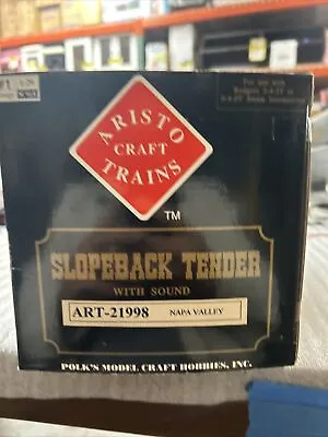 AristoCraft : 21998 Napa Valley Slopeback Tender With Sound Untested G Scale • $89.99
