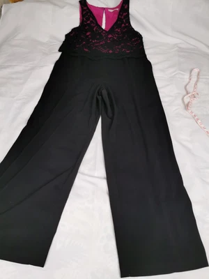 £12.99 • Buy Fenn Wright Mason Jump Suit UK 18 Black Pink.  *Sewing Needed At Bust*