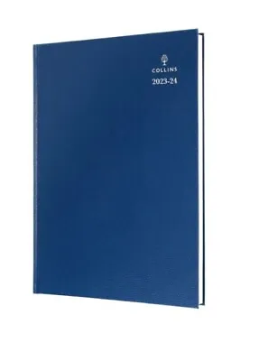 Collins A4 Desk Diary Day Per Page Blue 2023-2024 44M.60-2324 • £9.99