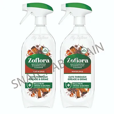 £8.99 • Buy 2 X ZOFLORA MULTI-PURPOSE DISINFECTANT TRIGGER CLEANER 800ml WINTER SPICE