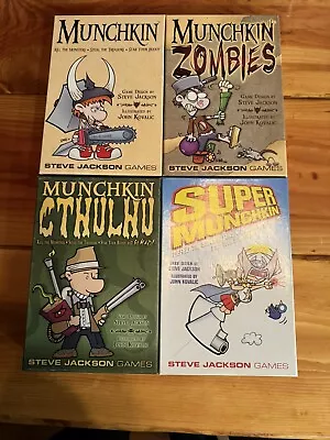 Steve Jackson Munchkin Games Lot Of 4 Original Zombies Cthulhu Super • $18.50