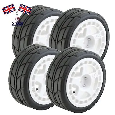 4Pcs 1/10 Rally Tire Wheel 12mm Hex For HSP HPI RC 1:10 Off Road Model Car Tyres • £15.59