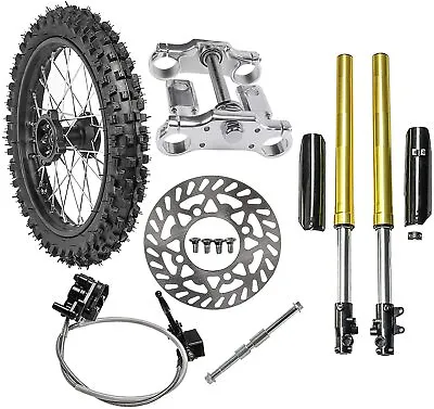 45/48mm Front Forks Triple 14  Wheel 60/100-14 Pit Bike Atomik CRF70 KLX TTR110 • $330.77