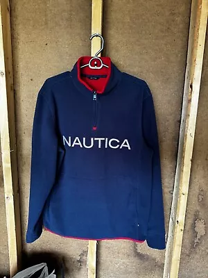 Vintage Nautica 1/4 Zip Fleece Pullover ✅ Size Large • $6