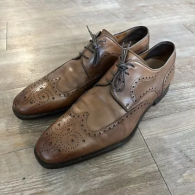 Magnanni Dress Shoes Roda Brogue Wingtip Derby Men’s Size 11 • $59