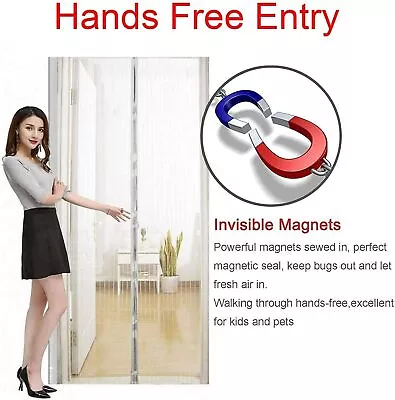 Magnetic Insect Magic Door Net Screen Bug Mosquito Fly Insect Curtain Mesh Guard • £5.69