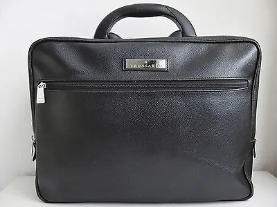 TRUSSARDI Leather Briefcase Black  • $130