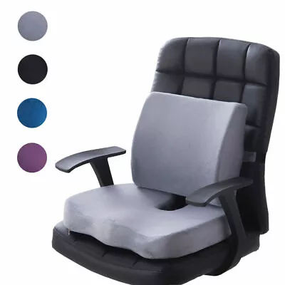 $17.69 • Buy Coccyx Orthopedic Memory Foam Seat/Back Cushion Cushion Pain Relief Chair Pillow