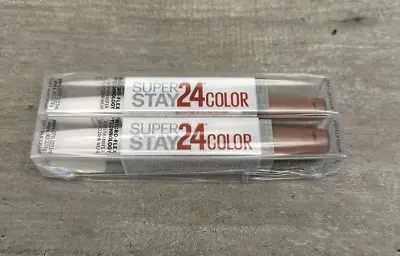 Pack Of 2 - MAYBELLINE SuperStay 24 Hour Color LIPSTICK  More & More Mocha 141 • $14.98