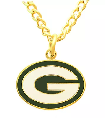 Green Bay Packers NFL Peter David Golden Necklace & Pendant • $8.96