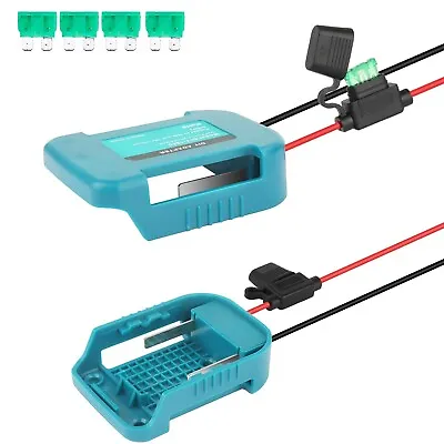 2 Pack Power Wheel Adapter For Makita 18V Battery With Fuse & Switch For DIY Use • £10.99