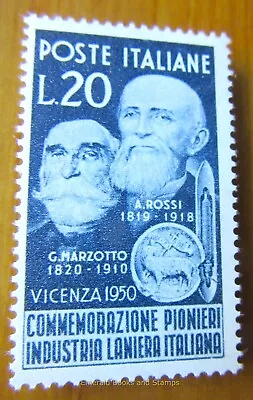 EBS Italy 1950 - Wool Industry - Marzotto And Rossi - Unificato 628 MNH** • $4