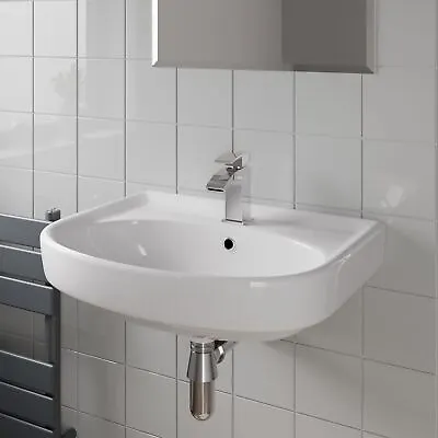 Aurora Wall Hung Basin Gloss White - 560 X 415mm • £64.99