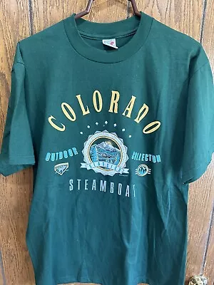 BNWOT 1992 COLORADO T-SHIRT LARGE OUTDOOR COLLECTION STEAMBOAT 90S Jerzees • $14.99