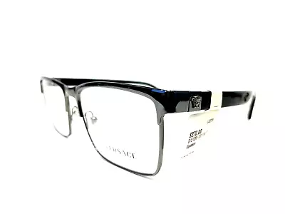 Versace VE1285 56-17-150 Mens Brushed Gunmetal Glasses Brand New • $99.99