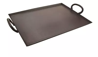 Heavy-Duty Metal Serving/Ottoman Tray With Handles • $59
