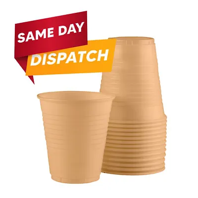 Brown Plastic Cups Disposable 7oz For All Type Of Drinkings • £12.30