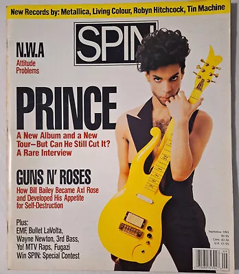 Spin Magazine (Sep 1991) Prince/N.W.A./EMF/3rd Bass/Fugazi/Axl Rose/Wayne Newton • $34.99