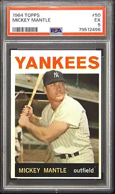 1964 Topps #50 Mickey Mantle PSA 5 EX • $550