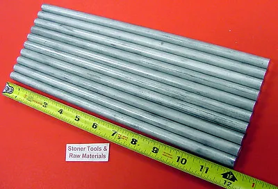 10 Pieces 1/2  ALUMINUM 6061 ROUND ROD 12  Long Solid T6511 Extruded Lathe Stock • $23.99