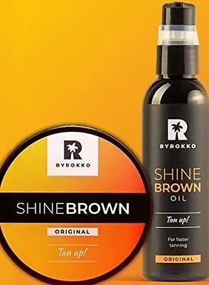 BUNDLE PACK - Byrokko Shine Brown Tanning Accelerator CREAM & OIL • £17.05