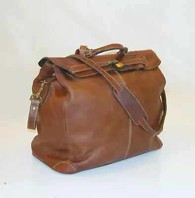 Holland Mulholland Brothers All Leather 19  Mail Postal Carrier Style Duffle WOW • $388.88