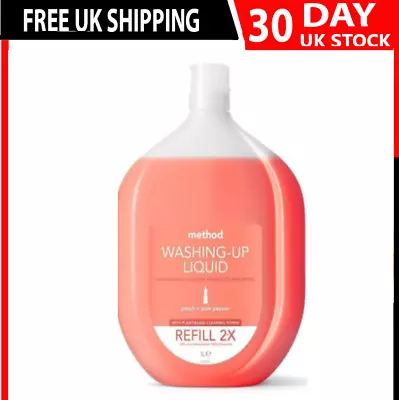 Method Washing Up Liquid Peach & Pink Pepper Refill Dish Washer Cleaner - 1L UK • £10.88