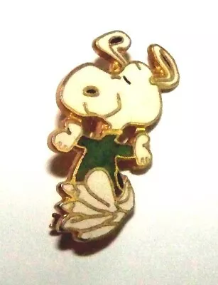 Vintage Peanuts -  Snoopy Dancing To The Beat  1 Inch Enamel Collector Pin 1972 • $19.99