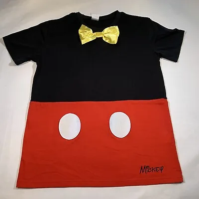 Mickey Mouse Costume With Bow Tie Detail Disney Shirt Sz S • $65