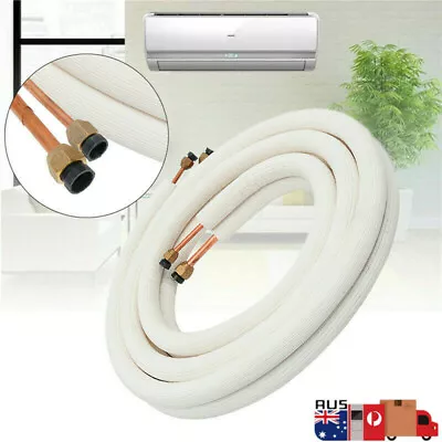 $35.97 • Buy 3m Insulated Copper Pipe Split Line Air Conditioner Pipe Fitting Pair Coil Tube