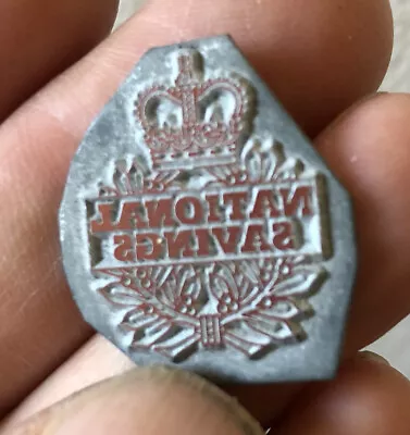 £12 • Buy Letterpress Printing Plate National Savings UK Crown