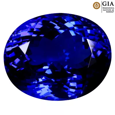 GIA Certified 9.03 Ct AAAA+ Oval (13 X 11 Mm) Natural D'Block Tanzanite • $3273.99