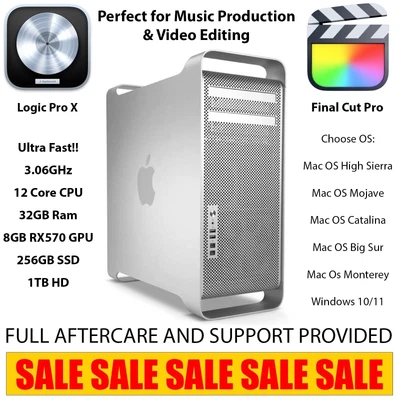 £700 • Buy **🍏Apple Mac Pro 5,1 -12 Core Studio Beast 96GB RAM-8GB GPU -Music Production**