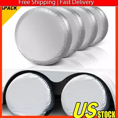 4 Tire Covers Wheel Motorhome Trailer Car Sun Dustproof Protector Fits 27  - 29  • $19.99