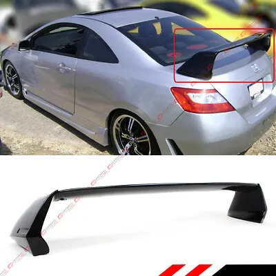 For 2006-11 8th Honda Civic 2dr Mug Rr Style Carbon Look Mid Wing Trunk Spoiler • $135.99