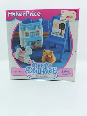 Vintage Fisher Price Loving Family Dream Dollhouse Playroom Set Complete W/Box  • $48
