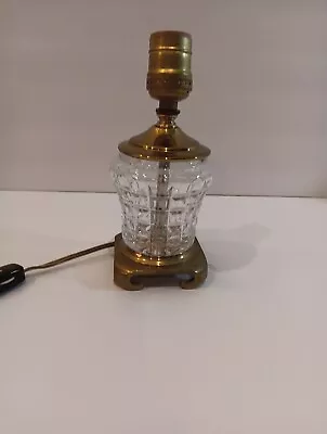 Beautiful 8   Small Waterford Crystal Lamp With Asian Brass Base No Shade • $100