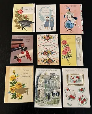 Vintage 1960s Graduation Used Greeting Card Lot 9 Cards • $5